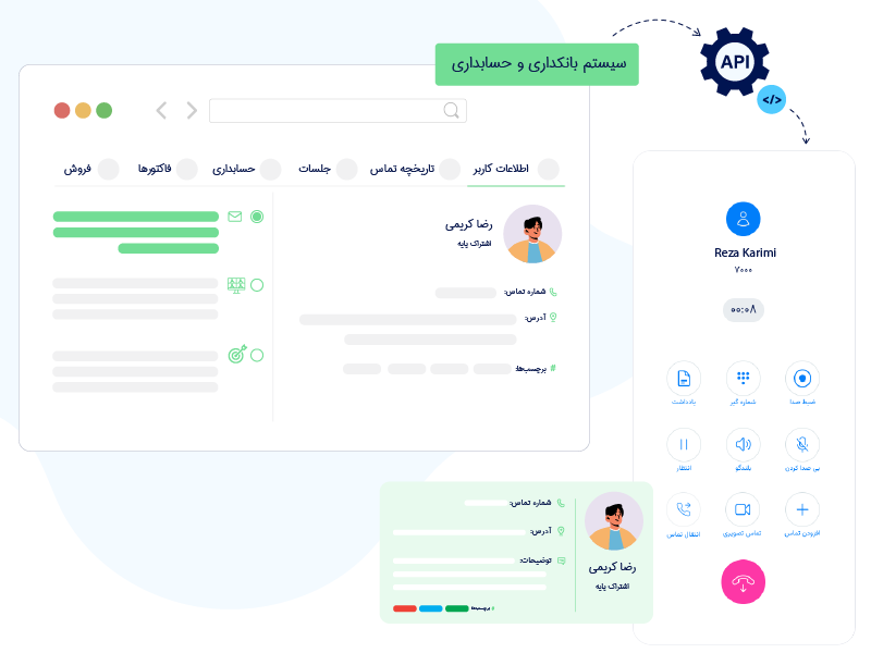 یکپارچگی با سیستم های بانکداری و CRM